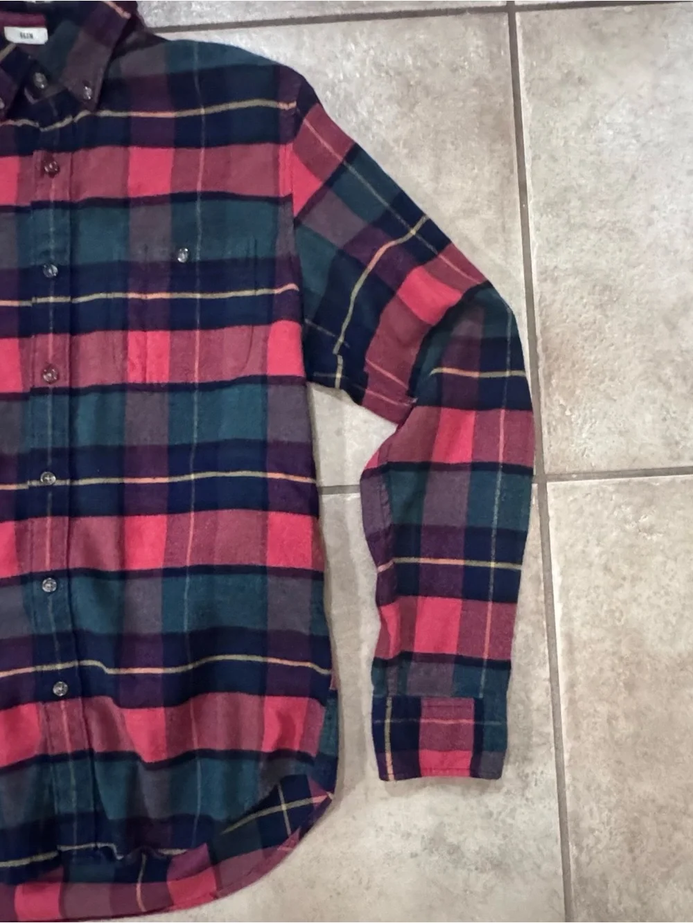 J. Crew Red and Green Plaid Button-Down Shirt
